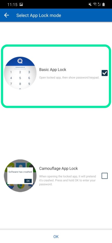 Basic vs camoflauge app lock will help you customers to know what they want